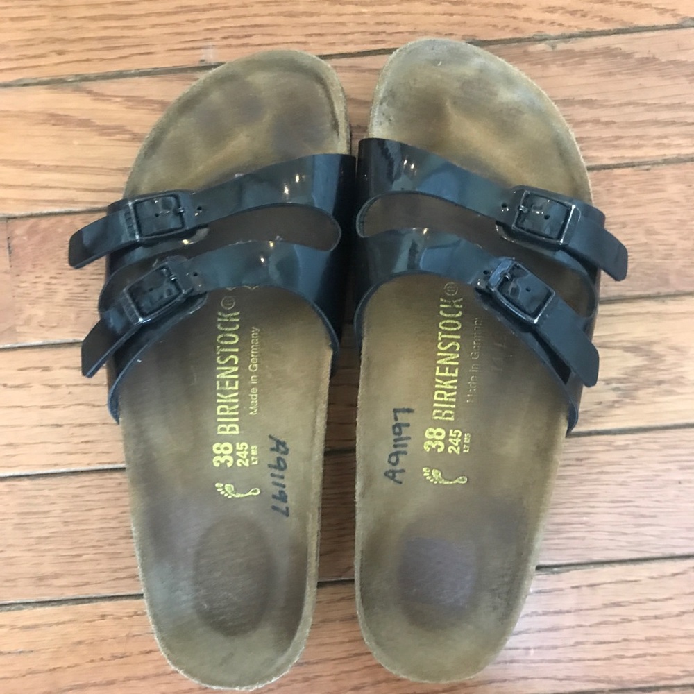 Double leather strap Birkenstock sandals